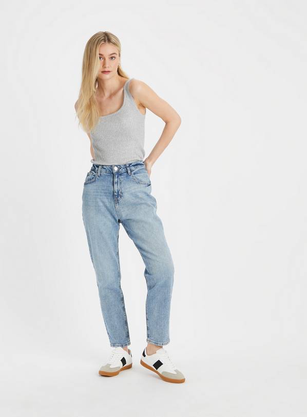 Light Denim Mom Jeans  10R